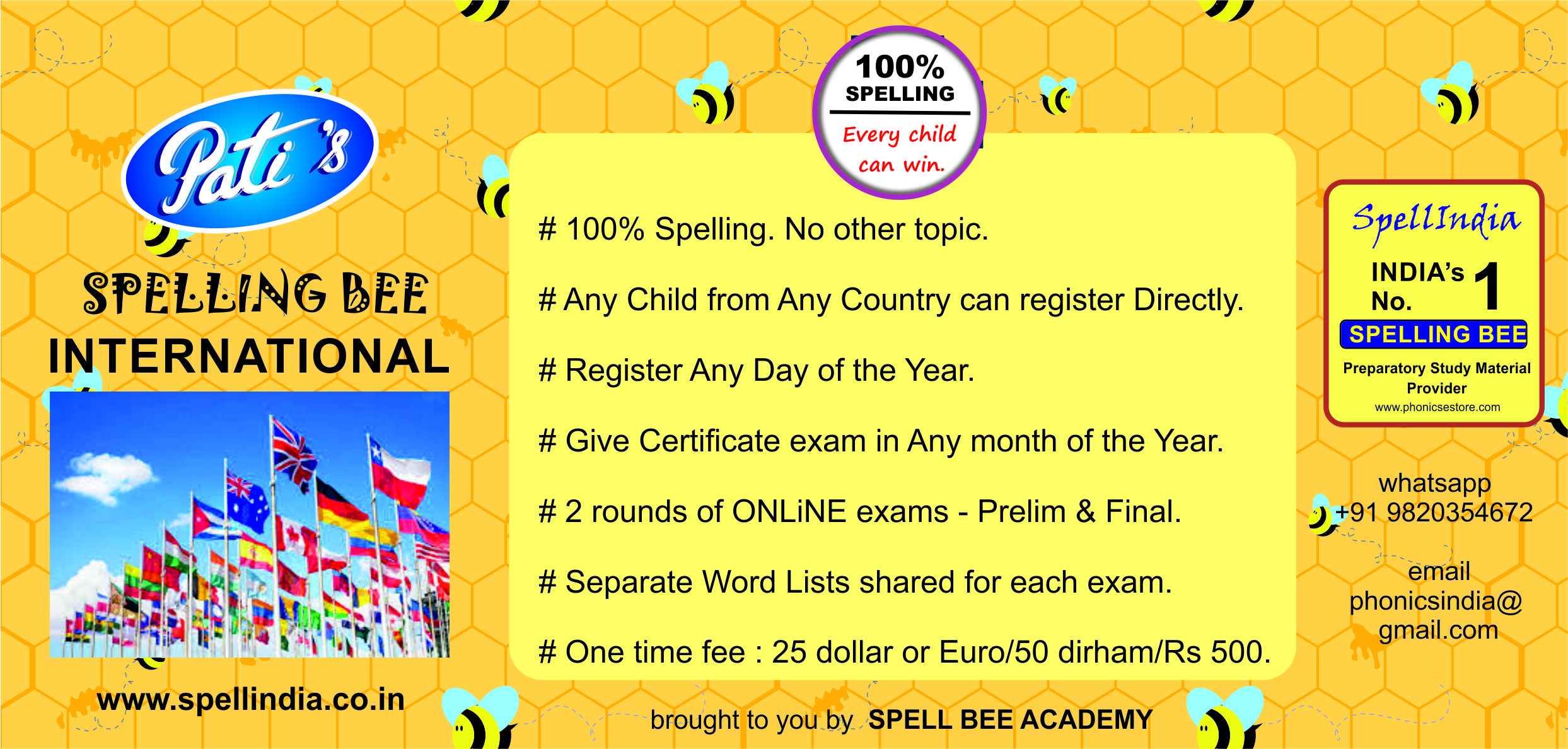 Spelling - Spell Bee Competition Exam for Class 1 Class 2 Class 3 4 5 6 7 8 9 10